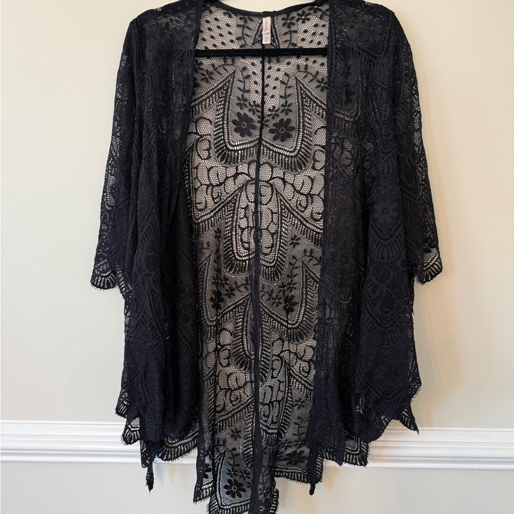 Xhilaration Black Lace Cover-Up